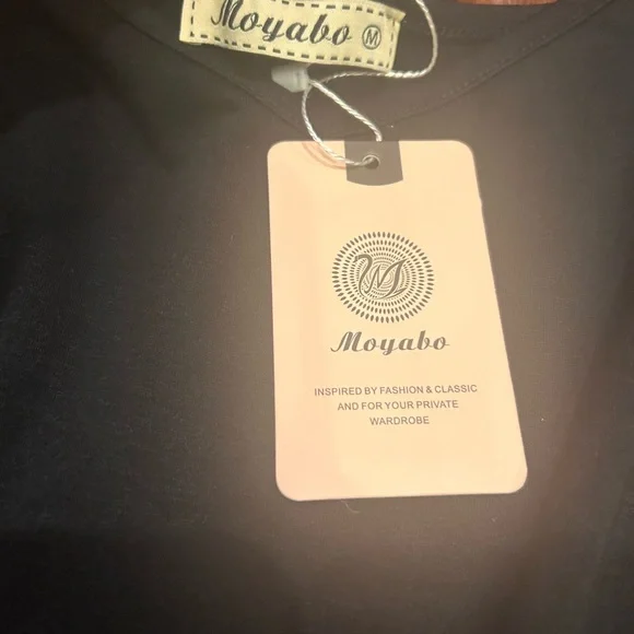 Moyabo essential casual midi dress fit light weight scoop neck spaghetti LBD - Picture 3 of 4